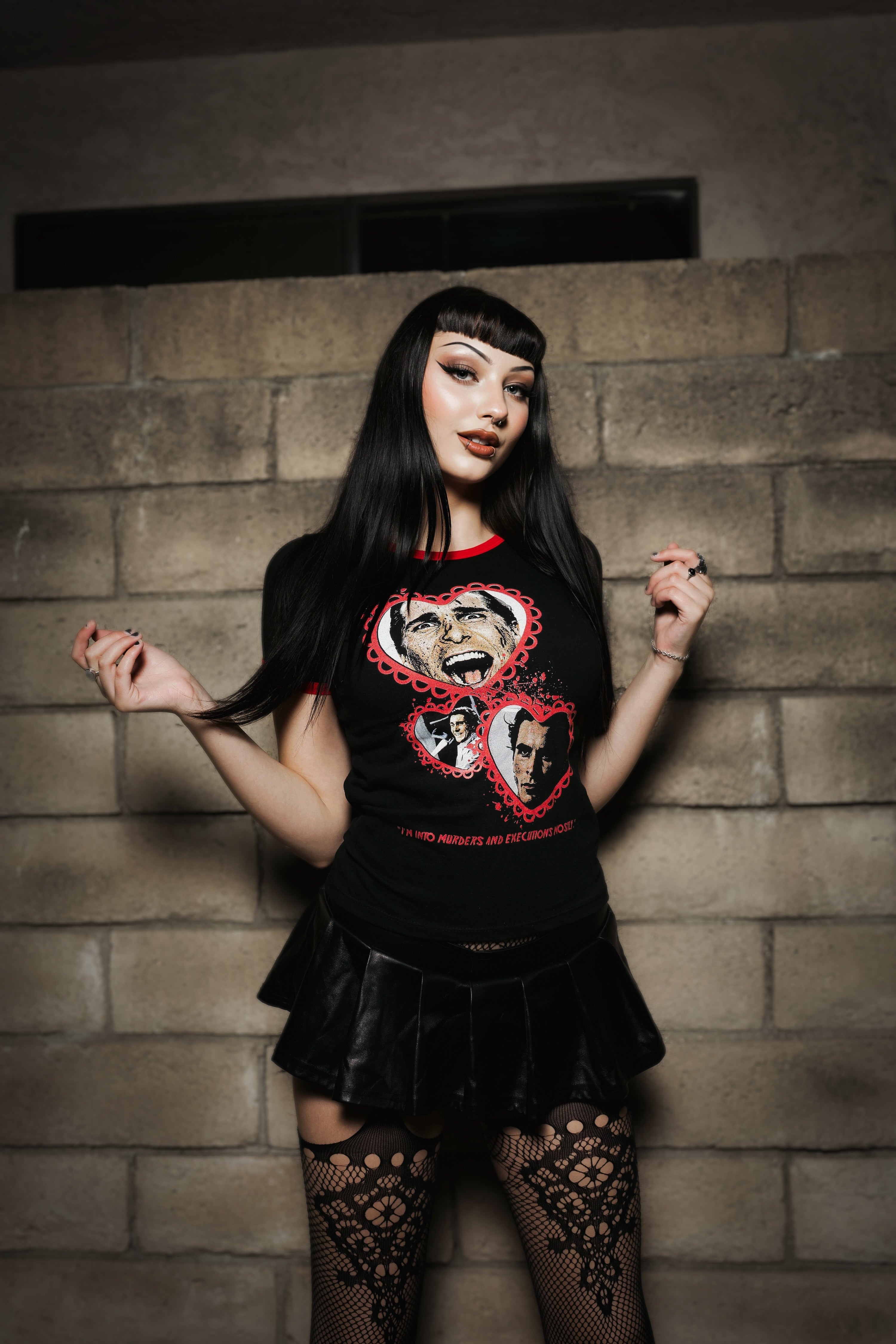 Vera's Eyecandy American Psycho Ringer Tee