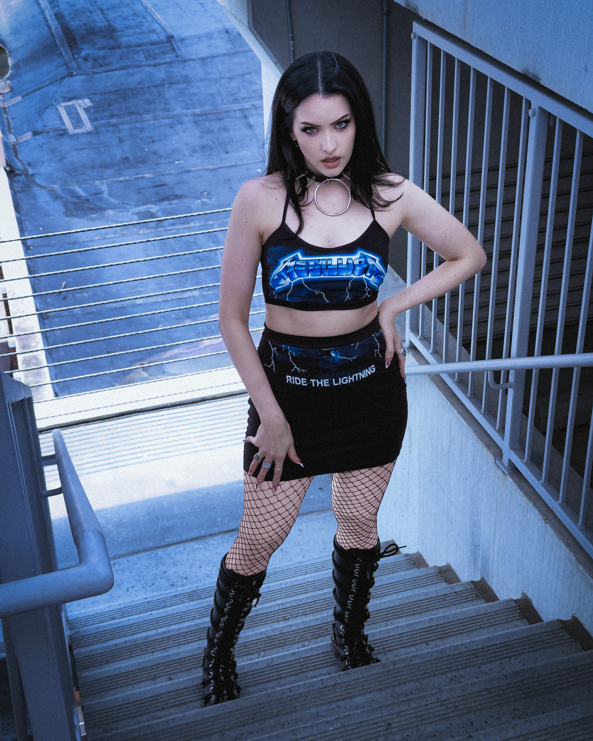 Vera's Eyecandy Two Piece Metallica Metal Dress