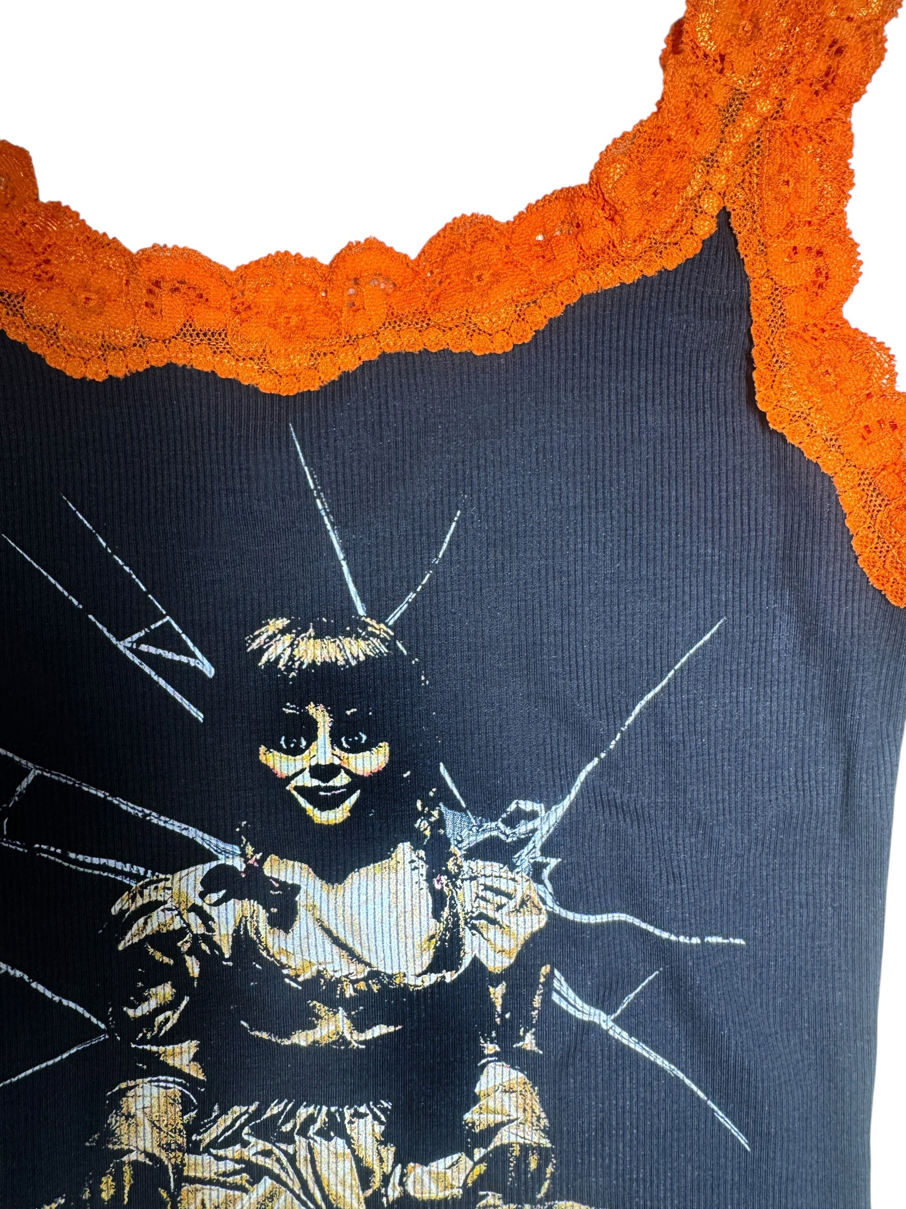 Vera's Eyecandy Psycho Lace Ribbed Tank Lmt Ed