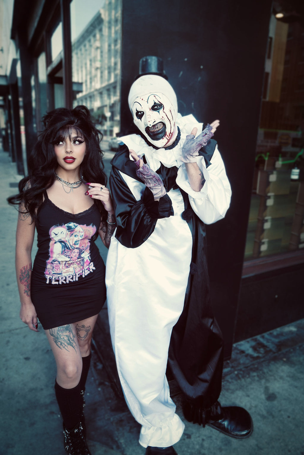 Vera's Eyecandy Art the Clown Crispies Lace Strap Dress