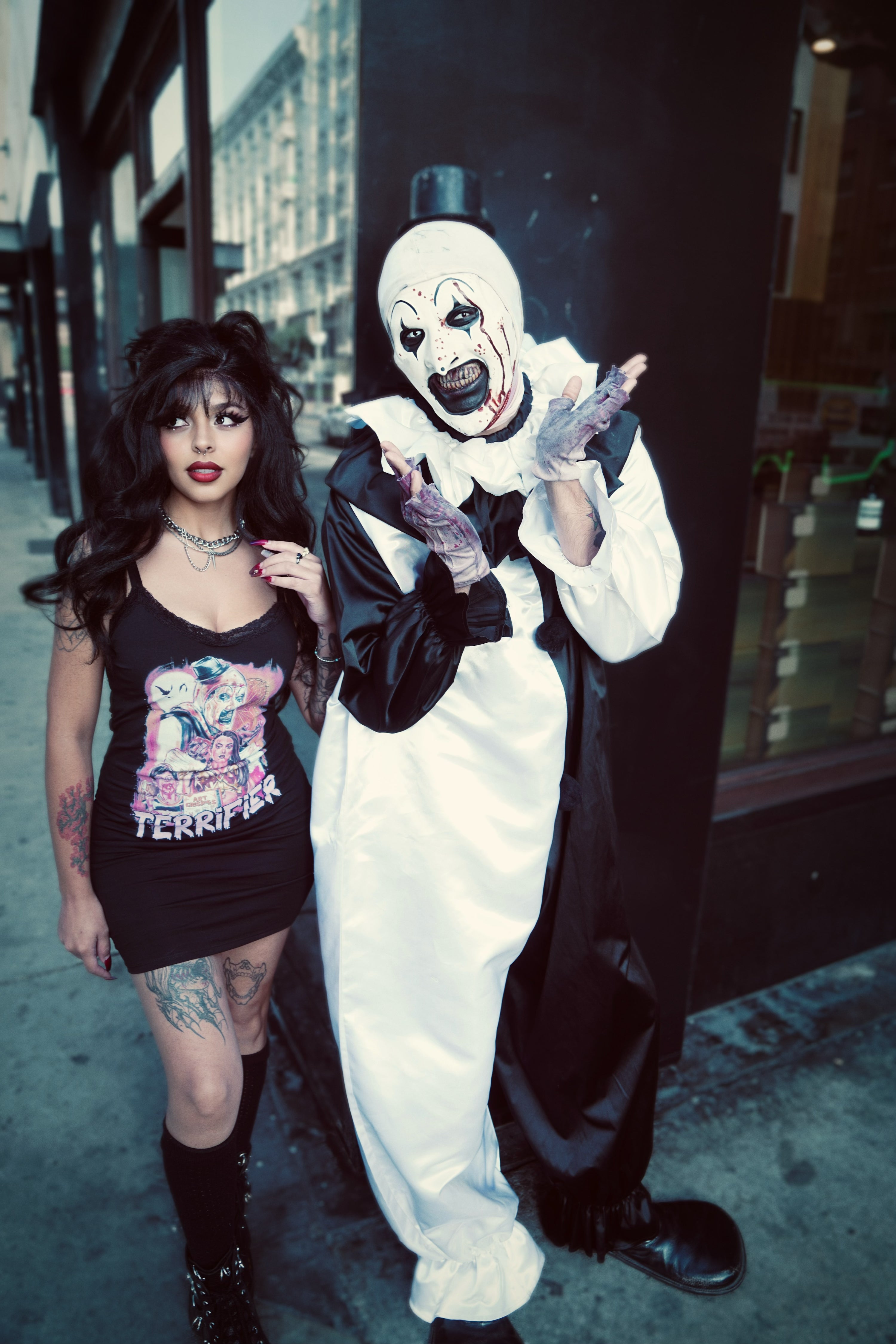 Vera's Eyecandy Art the Clown Crispies Lace Strap Dress