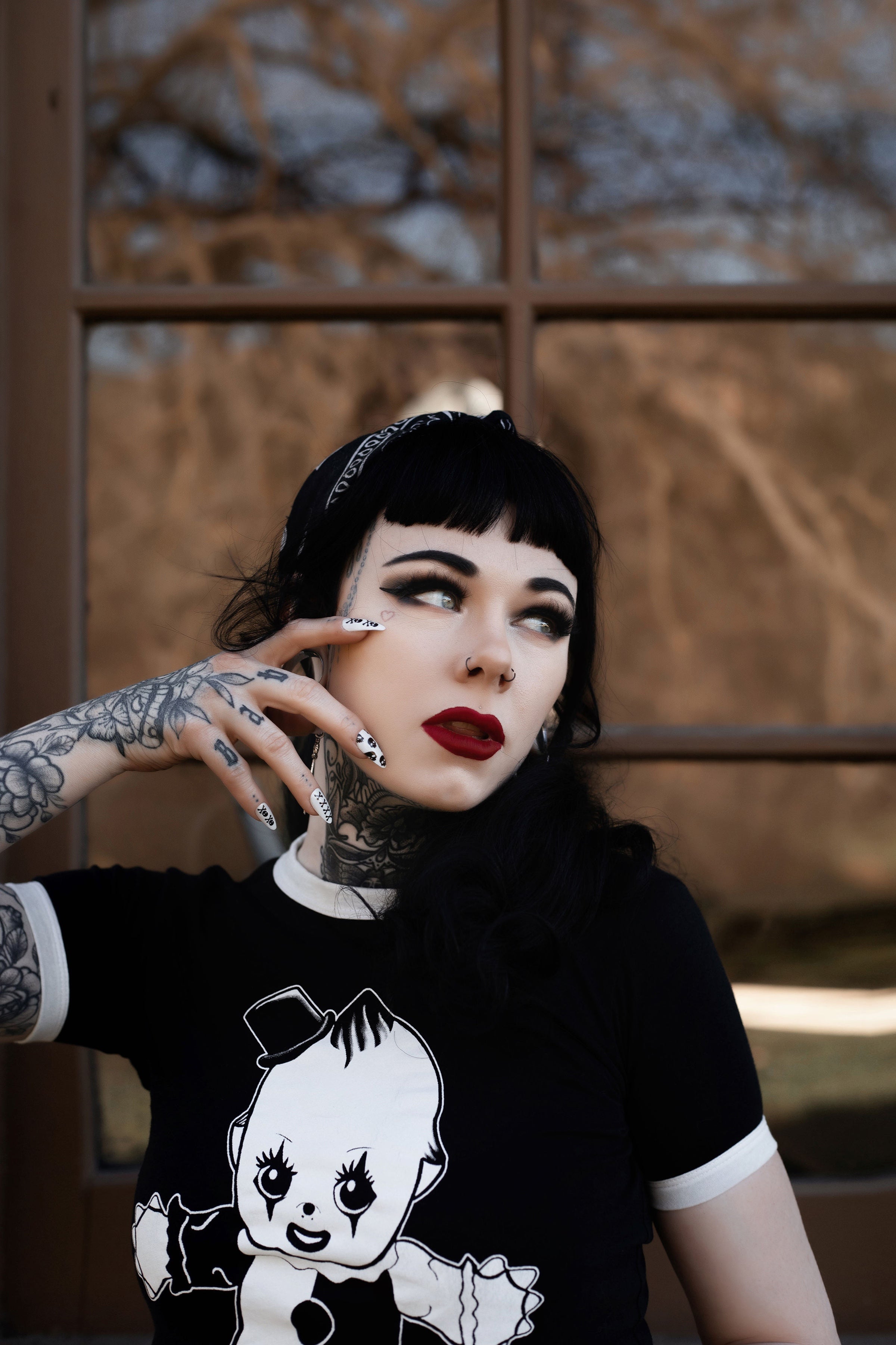 Vera's Eyecandy Art The Clown Kewpie Ringer Tee