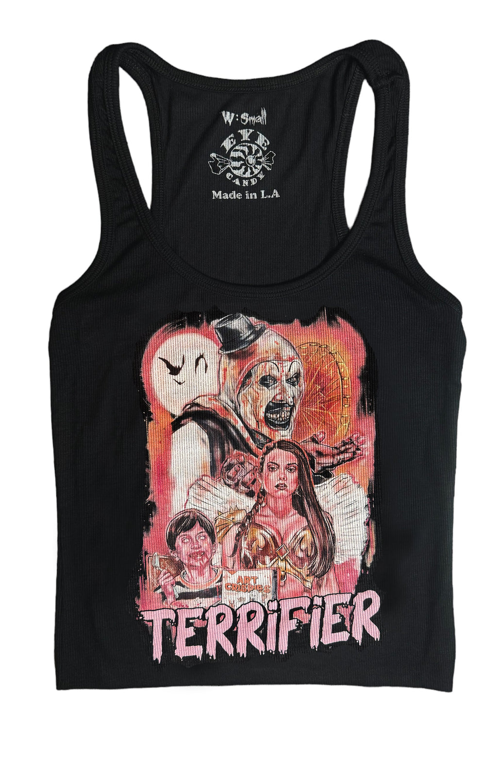 Vera's Eyecandy Art Crispies Ribbed Tank Top
