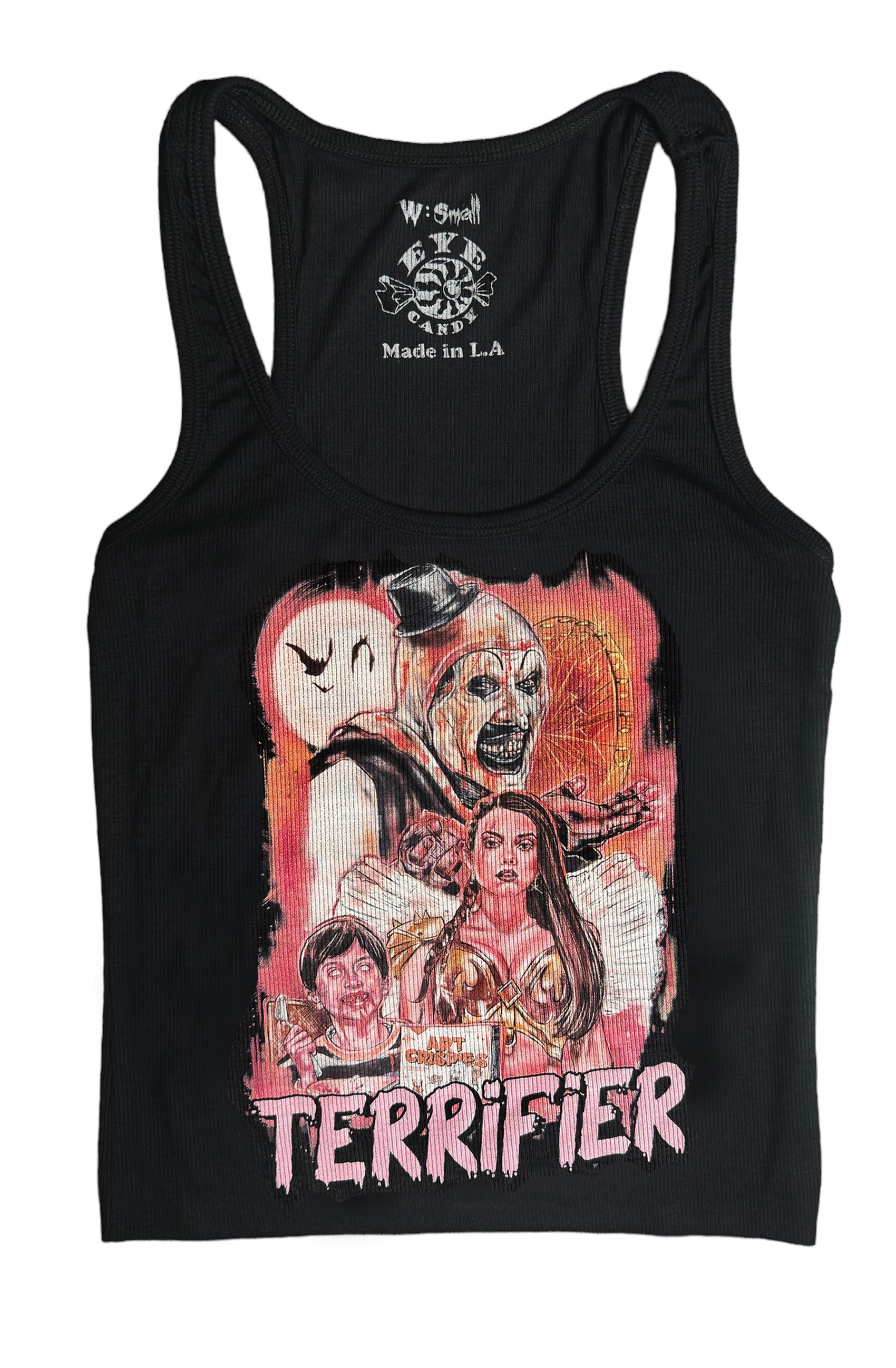 Vera's Eyecandy Art Crispies Ribbed Tank Top