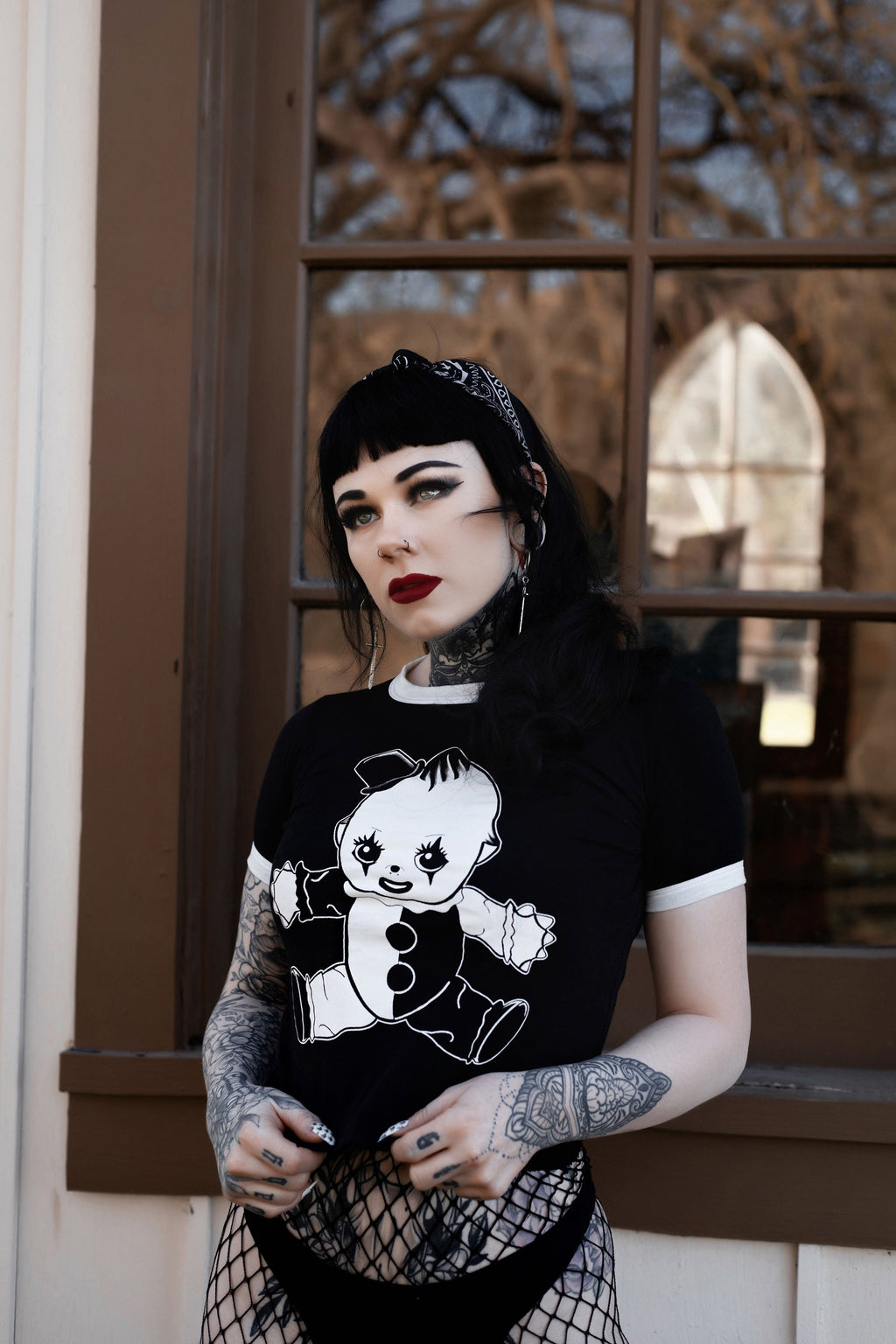 Vera's Eyecandy Art The Clown Kewpie Ringer Tee