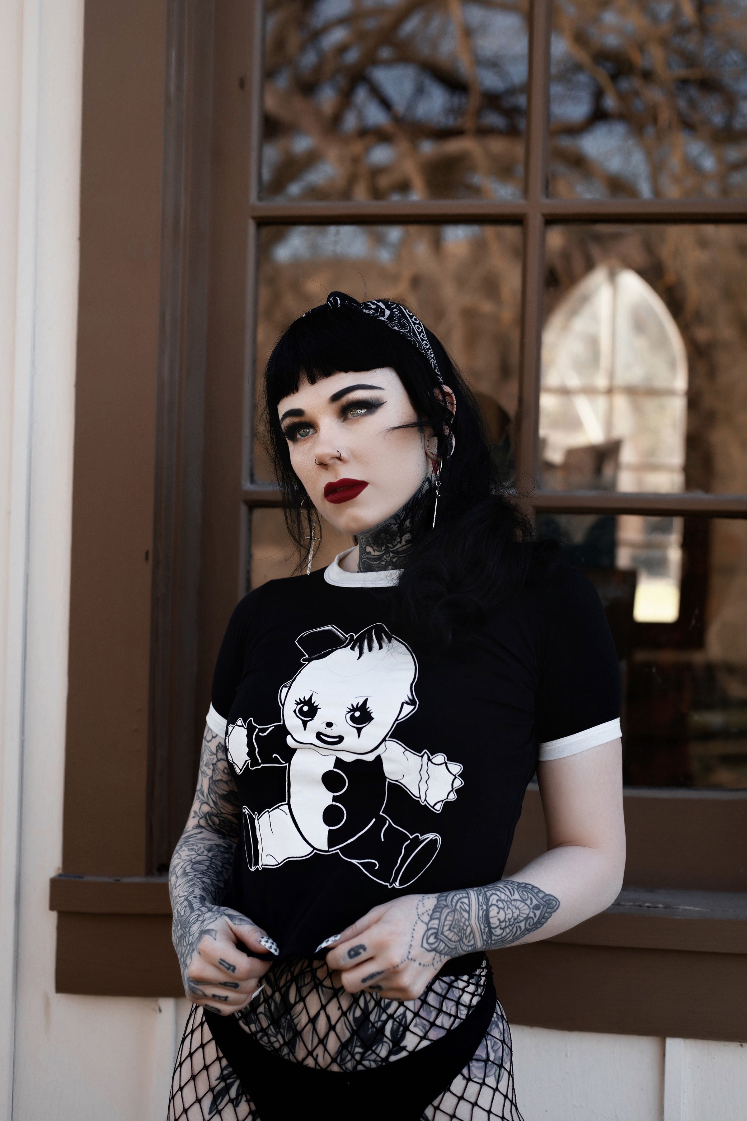 Vera's Eyecandy Art The Clown Kewpie Ringer Tee