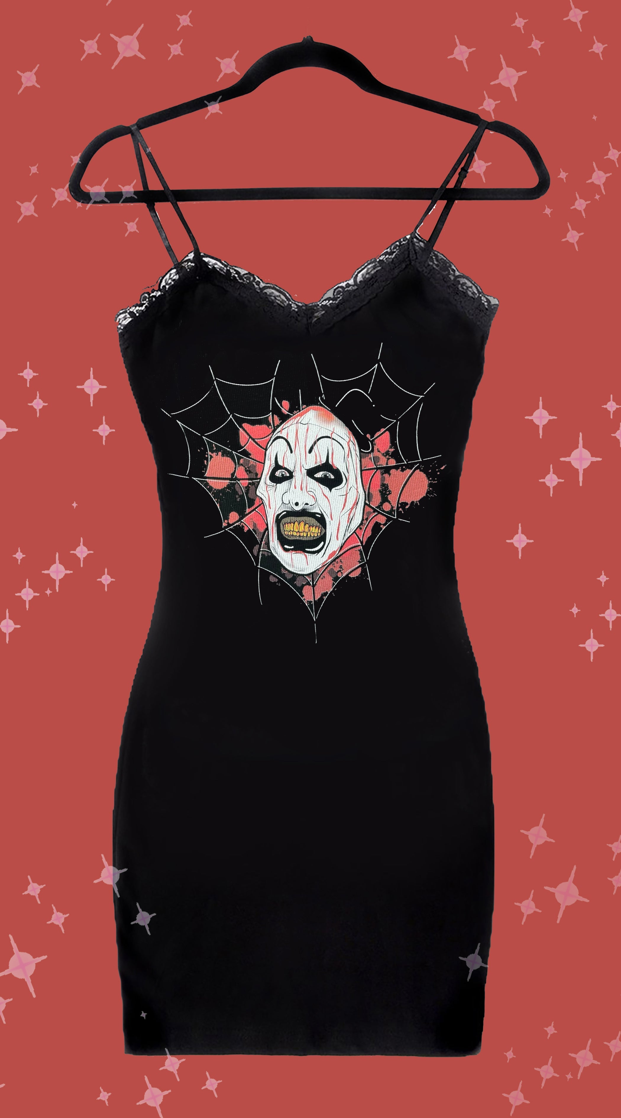 Vera's Eyecandy Art the Clown Lace Strap Dress