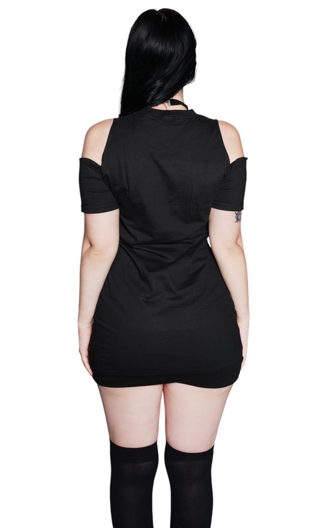 Vera's Eyecandy Tales from the Crypt Shoulder-Cut Dress