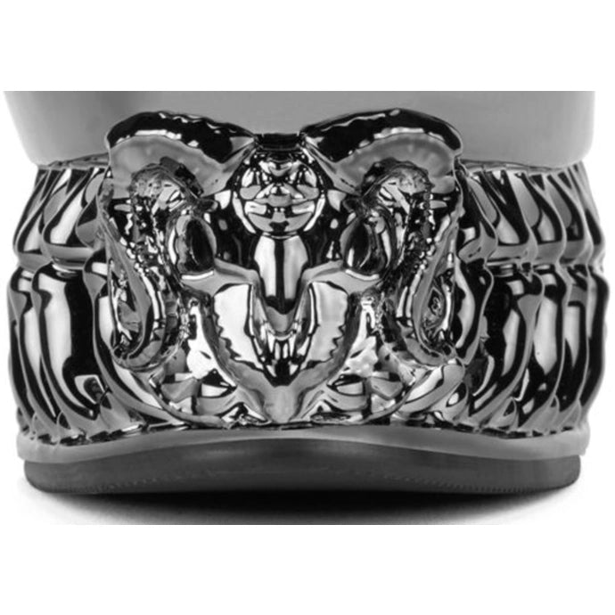 Hades + Alchemy BAPHOMETICA Black Mid Calf Boots 5" Heel