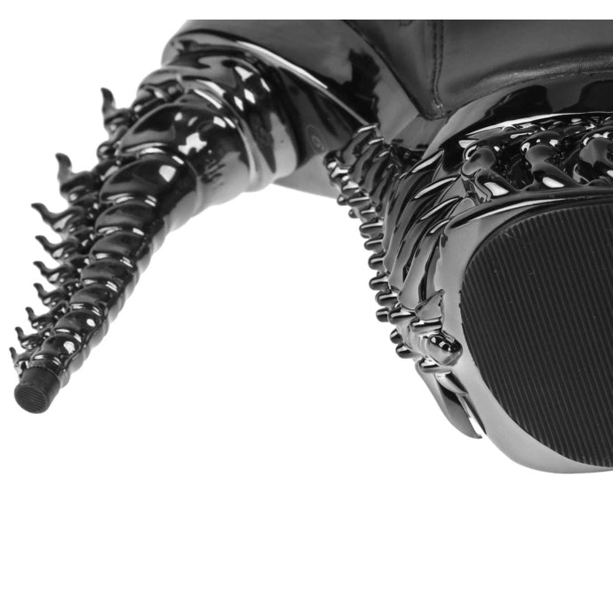 Hades + Alchemy BAPHOMETICA Black Mid Calf Boots 5" Heel