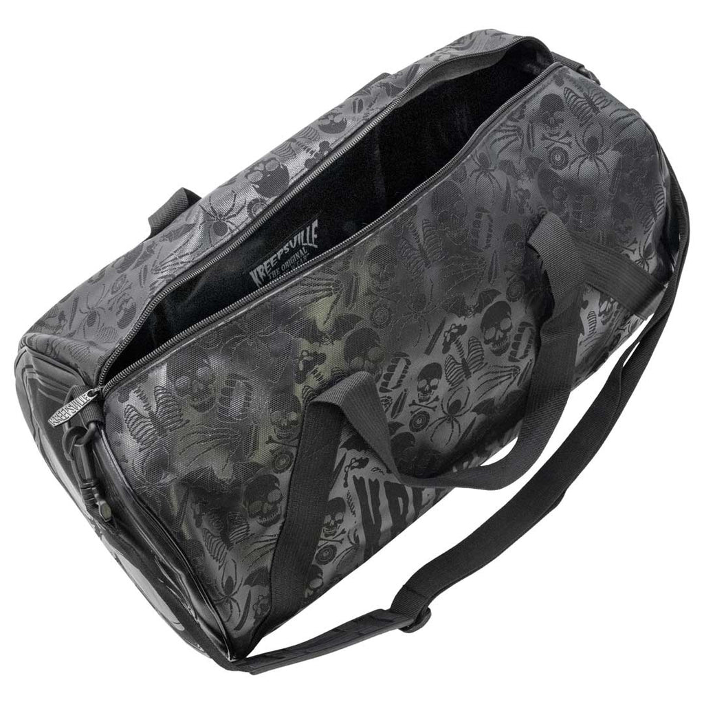 Kreepsville 666 Black Skull Duffle Zip Bag