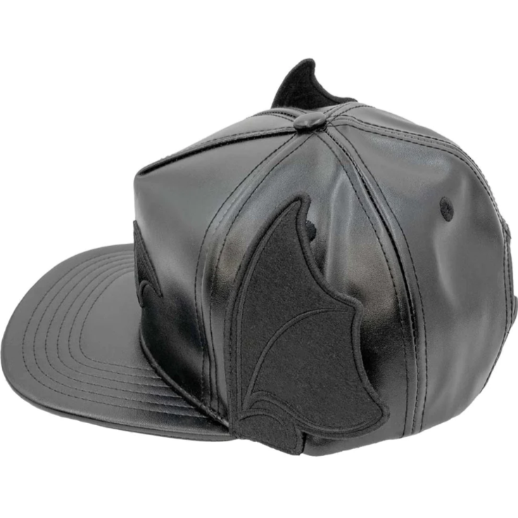 Kreepsville 666 Bat Ear Wing Black Vegan Leather Baseball Cap