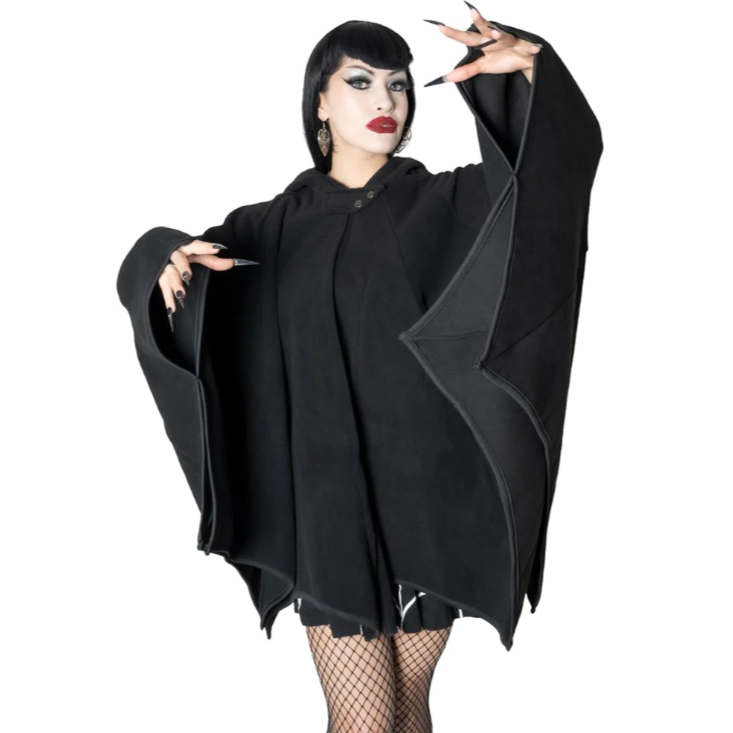 Kreepsville 666 Black Hooded Cape Bat Wing
