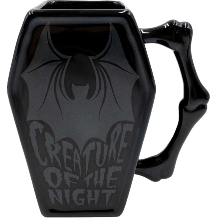 Kreepsville 666 Creature of the Night Bat Black Coffin Mug
