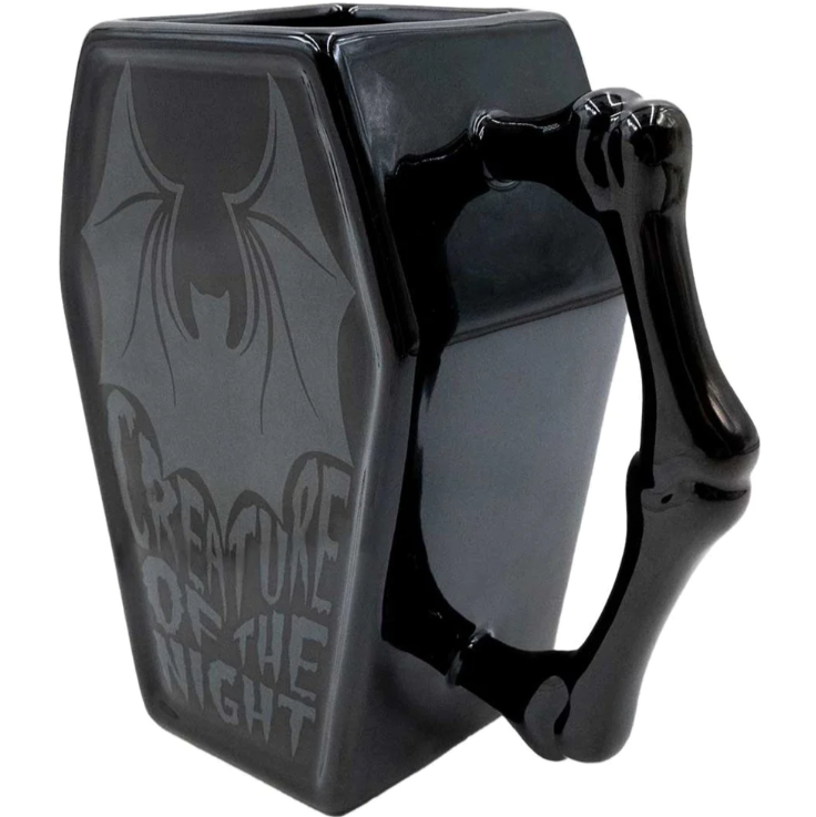 Kreepsville 666 Creature of the Night Bat Black Coffin Mug