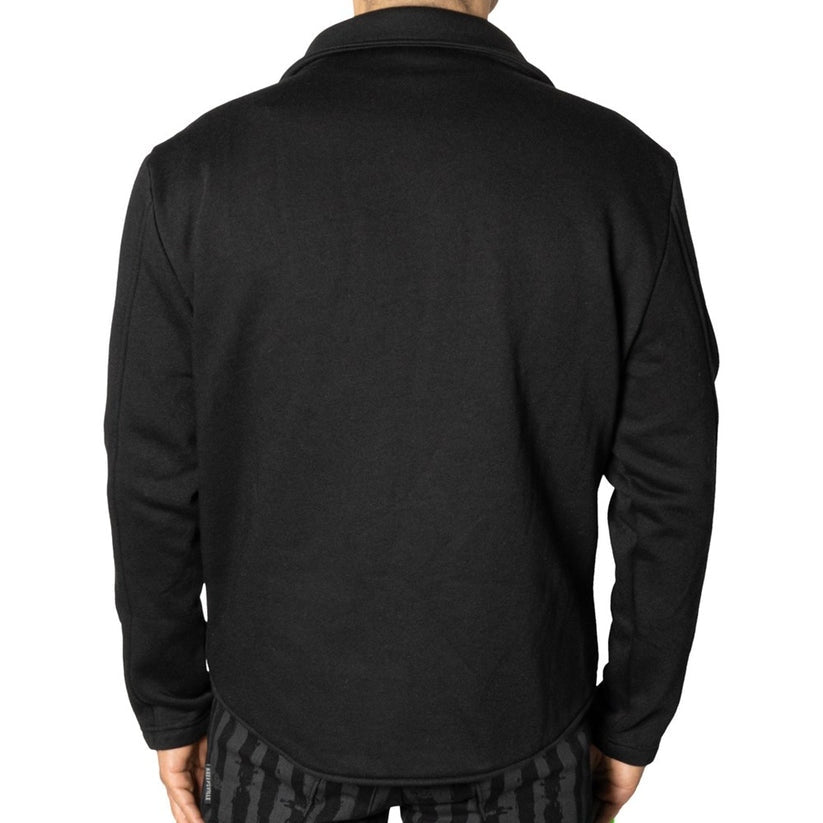 Kreepsville 666 Bats Biker Black Fleece Zip Up Moto Jacket