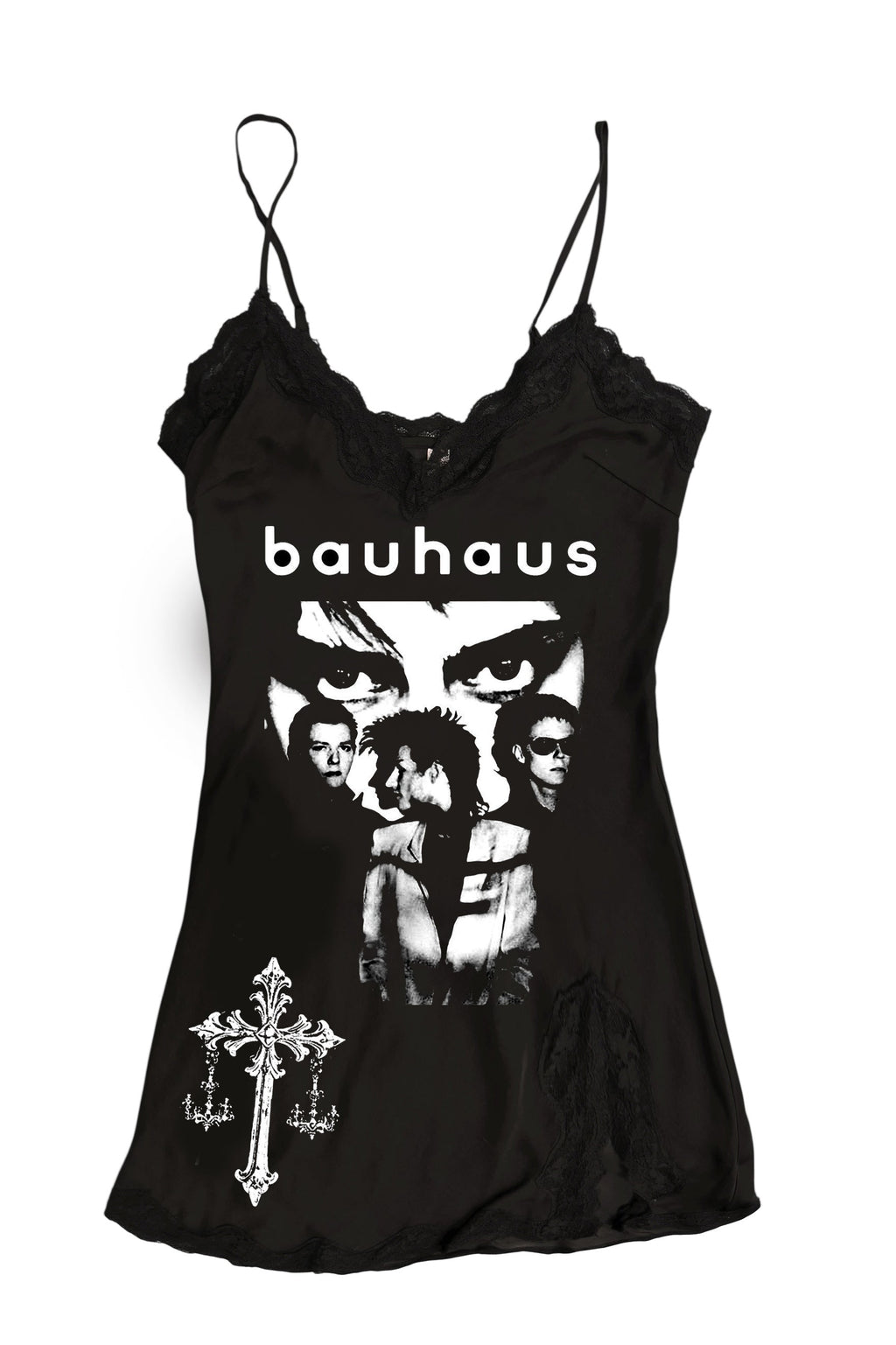 Vera's Eyecandy Bauhaus Cross Mini Slip Dress