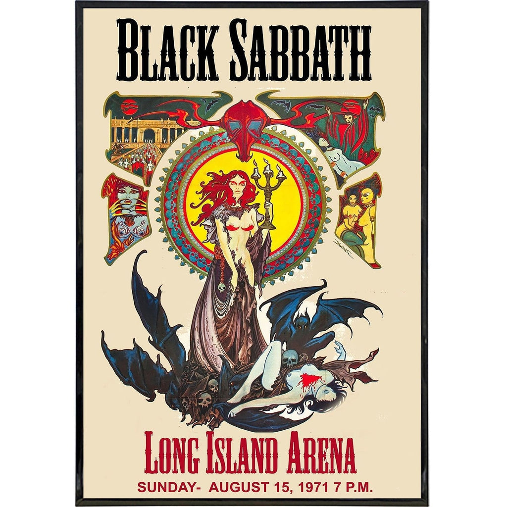 Black Sabbath 1971 Show Vintage Concert Poster Print