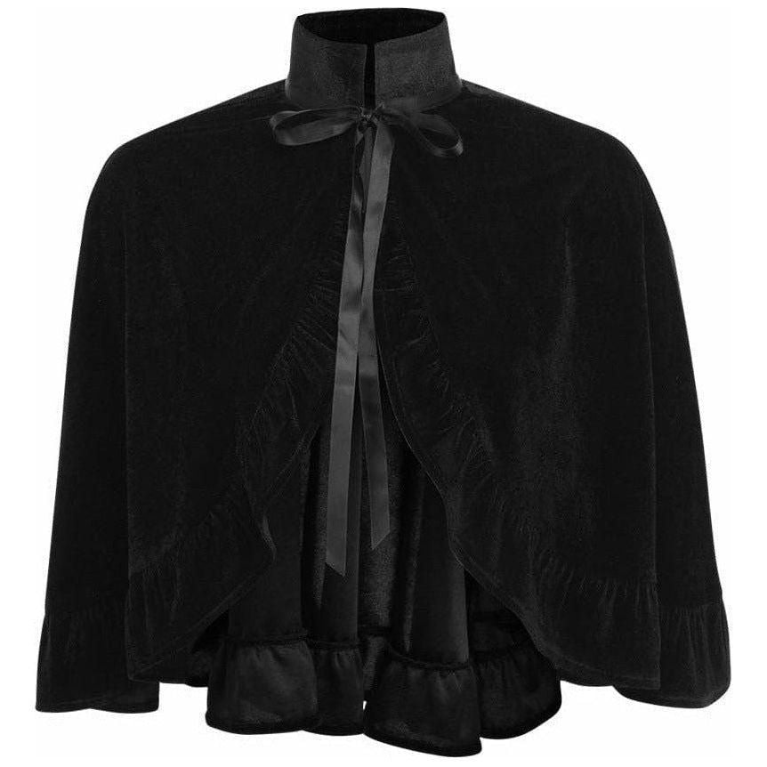 Black Velvet Ruffle Cape - Daisy Corsets