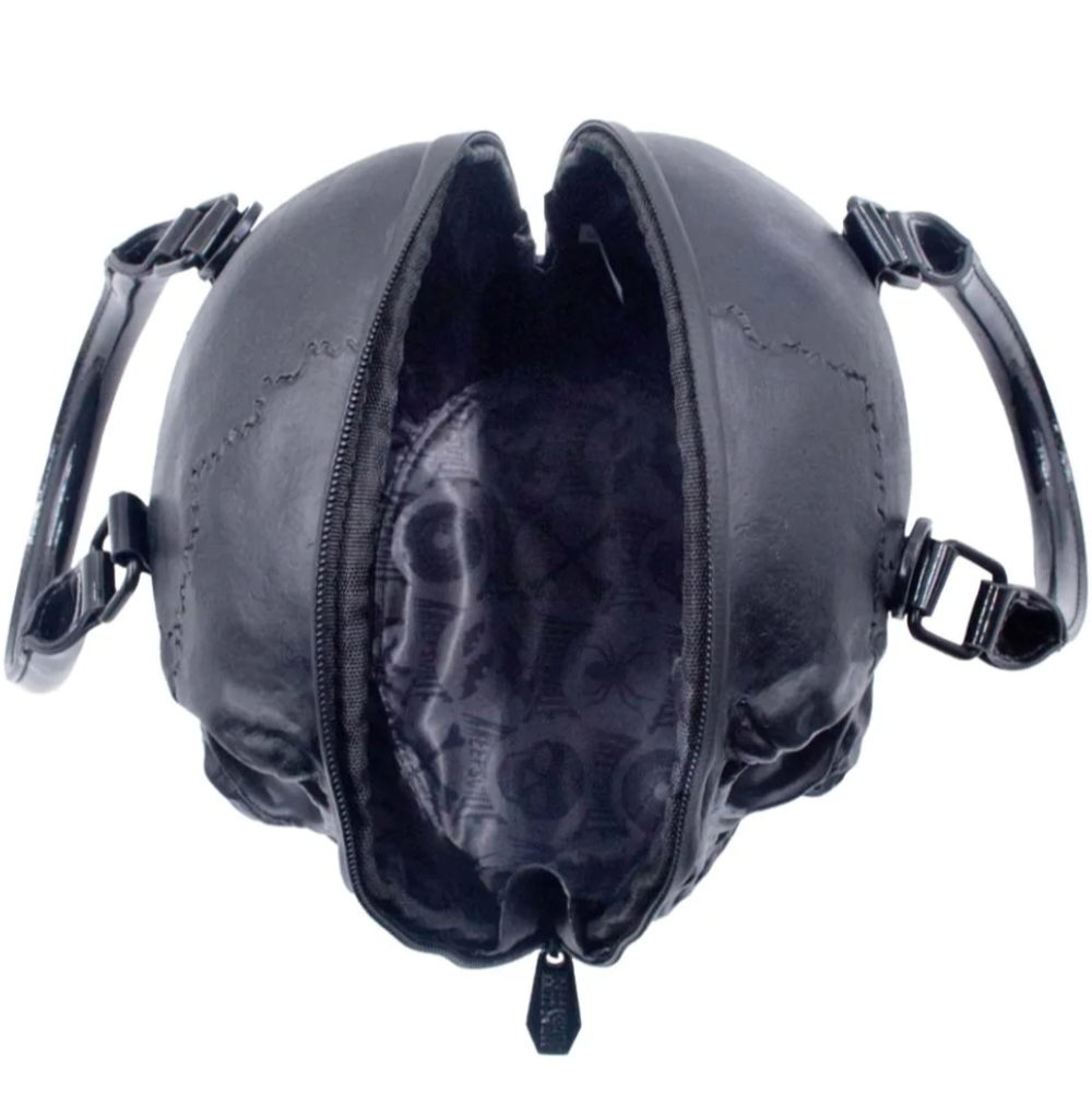 Kreepsville 666 Black Latex Skull Purse Handles Shoulder Strap