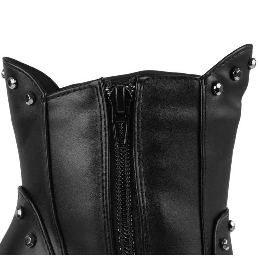 Hades + Alchemy BLACK WIDOW Black Mid Calf Boots 5" Heel