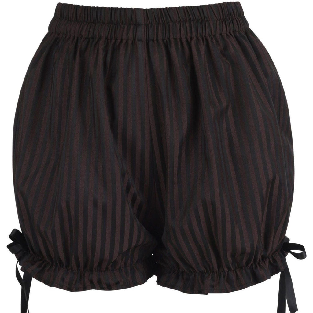 Black/Brown Stripe Brocade Bloomers - Daisy Corsets