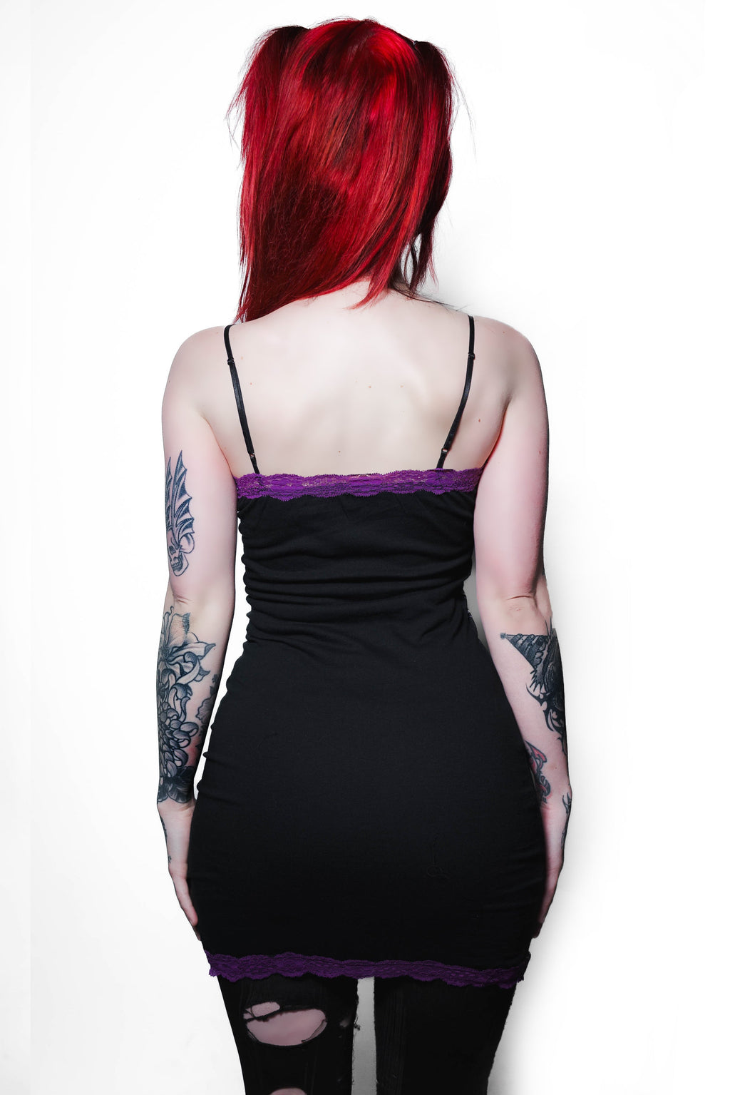 Vera's Eyecandy Black Sabbath 'Master of Reality' Slit Lace Dress