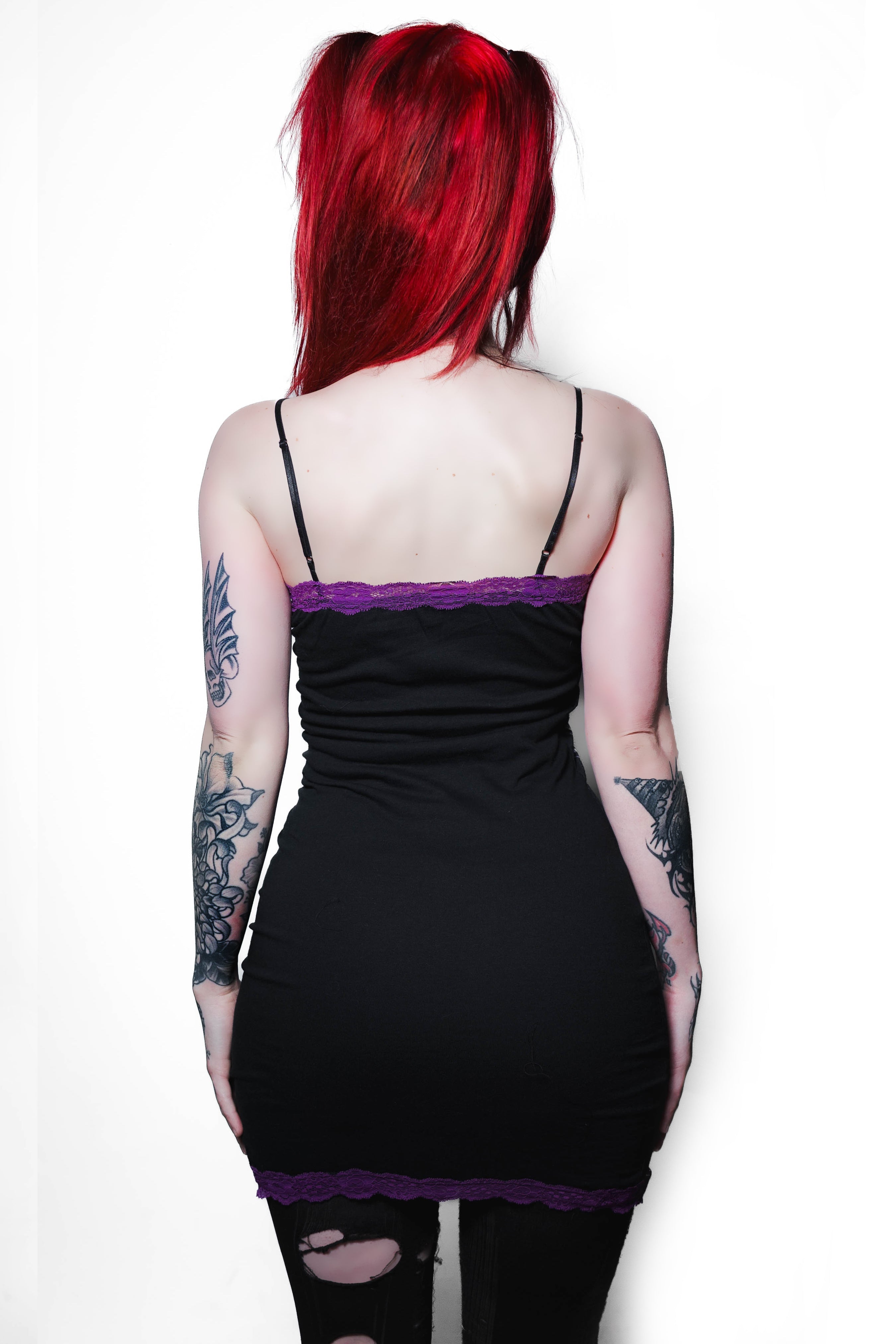 Vera's Eyecandy Black Sabbath 'Master of Reality' Slit Lace Dress