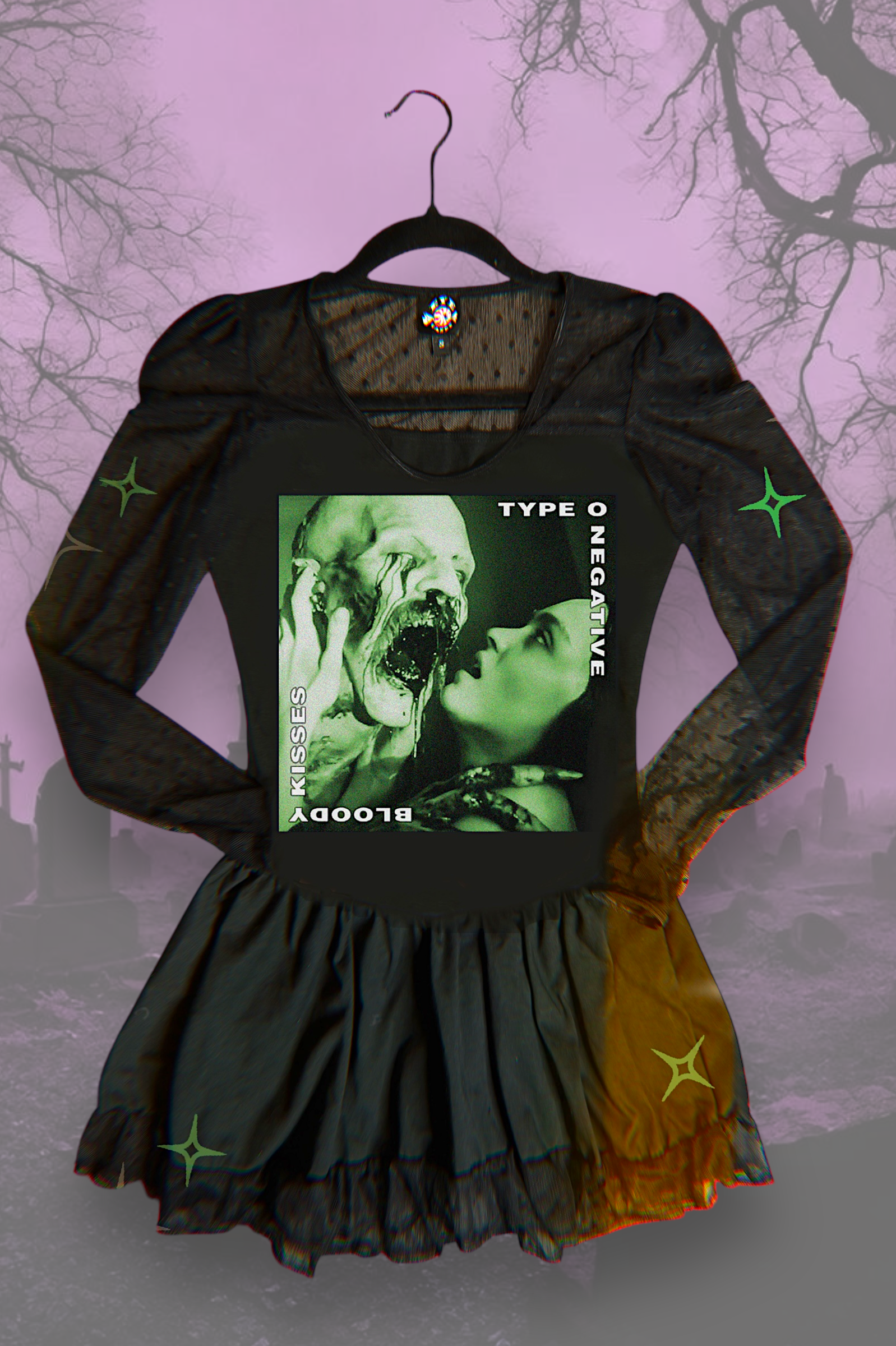 Vera's Eyecandy Bloody Kisses Ballerina Metal Dress