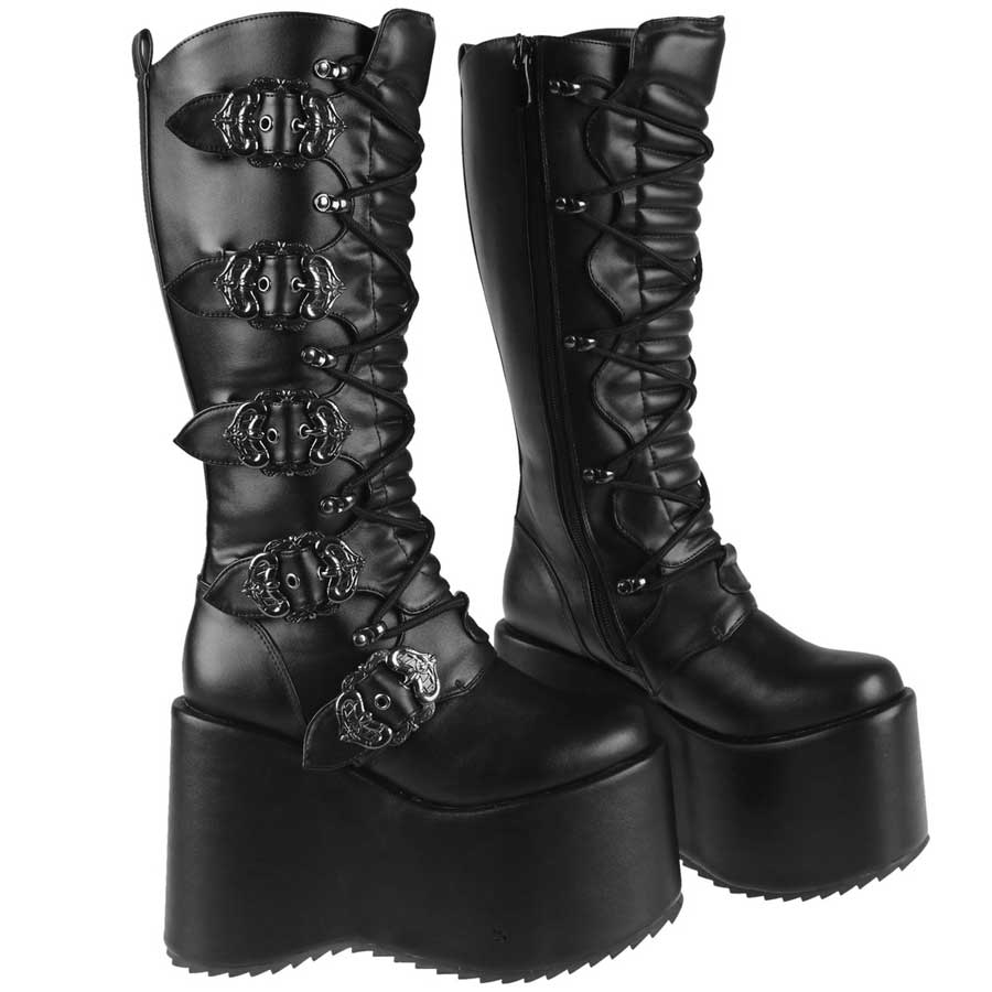 Hades BODIL Black Knee High 5" Platform Boots