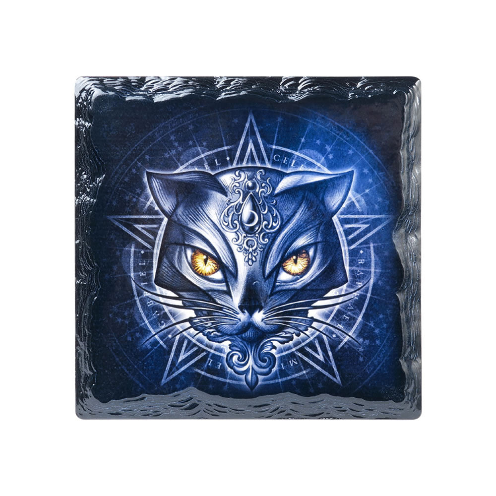 Alchemy Gothic Ceramic Drink Coaster Black Cat Alchemicat CC13