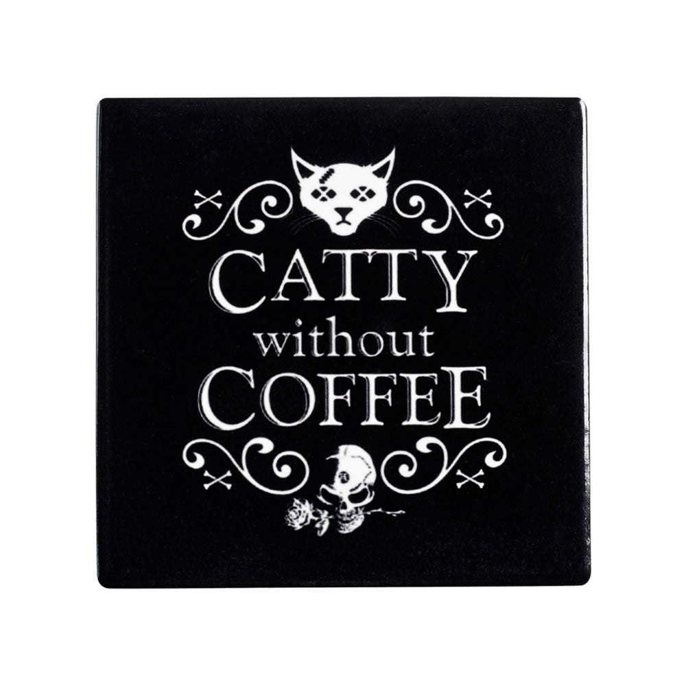 Catty Without Coffee Coaster
