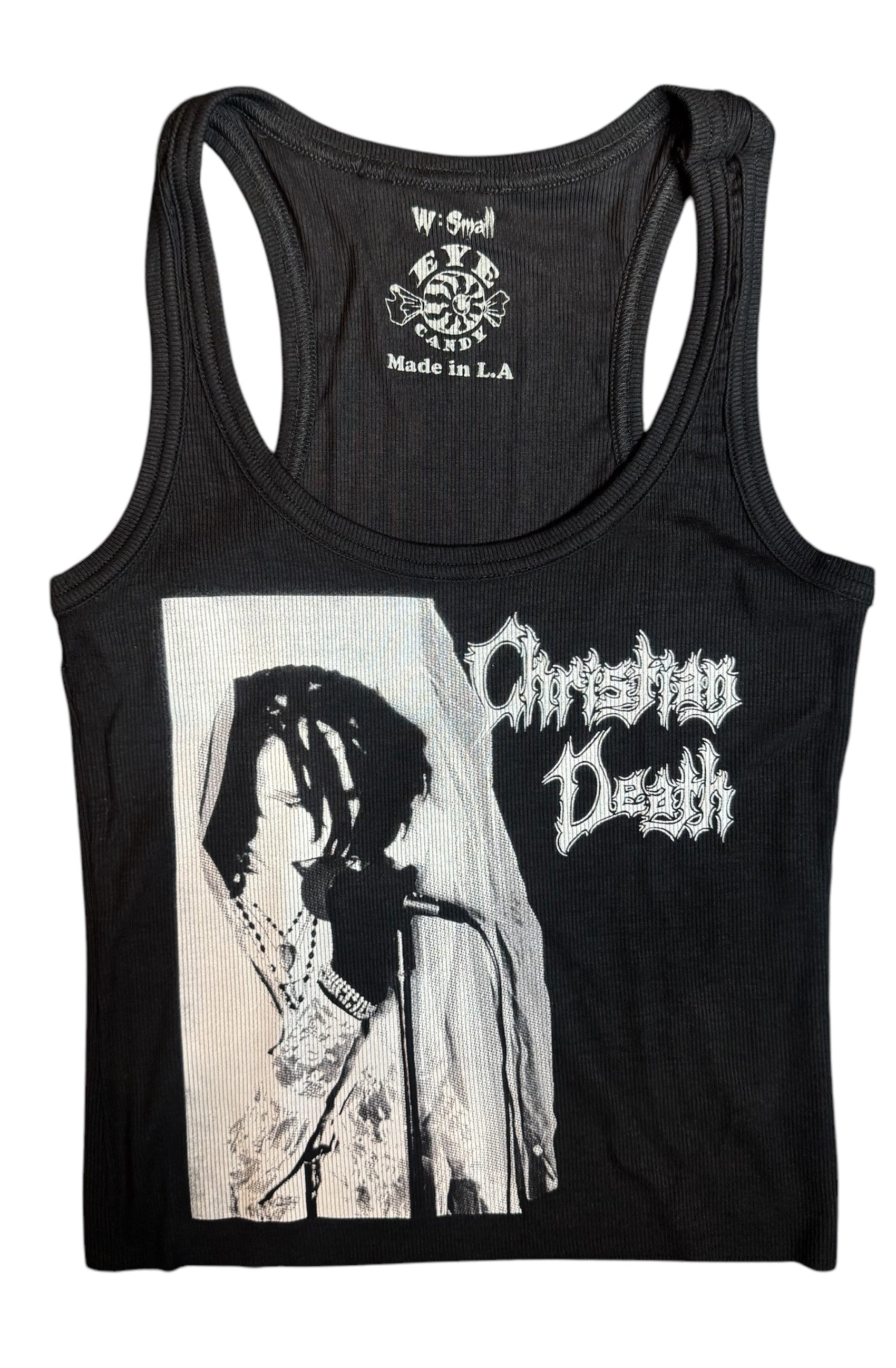 Vera's Eyecandy Christian Death Ribbed Deathrock Tank Top