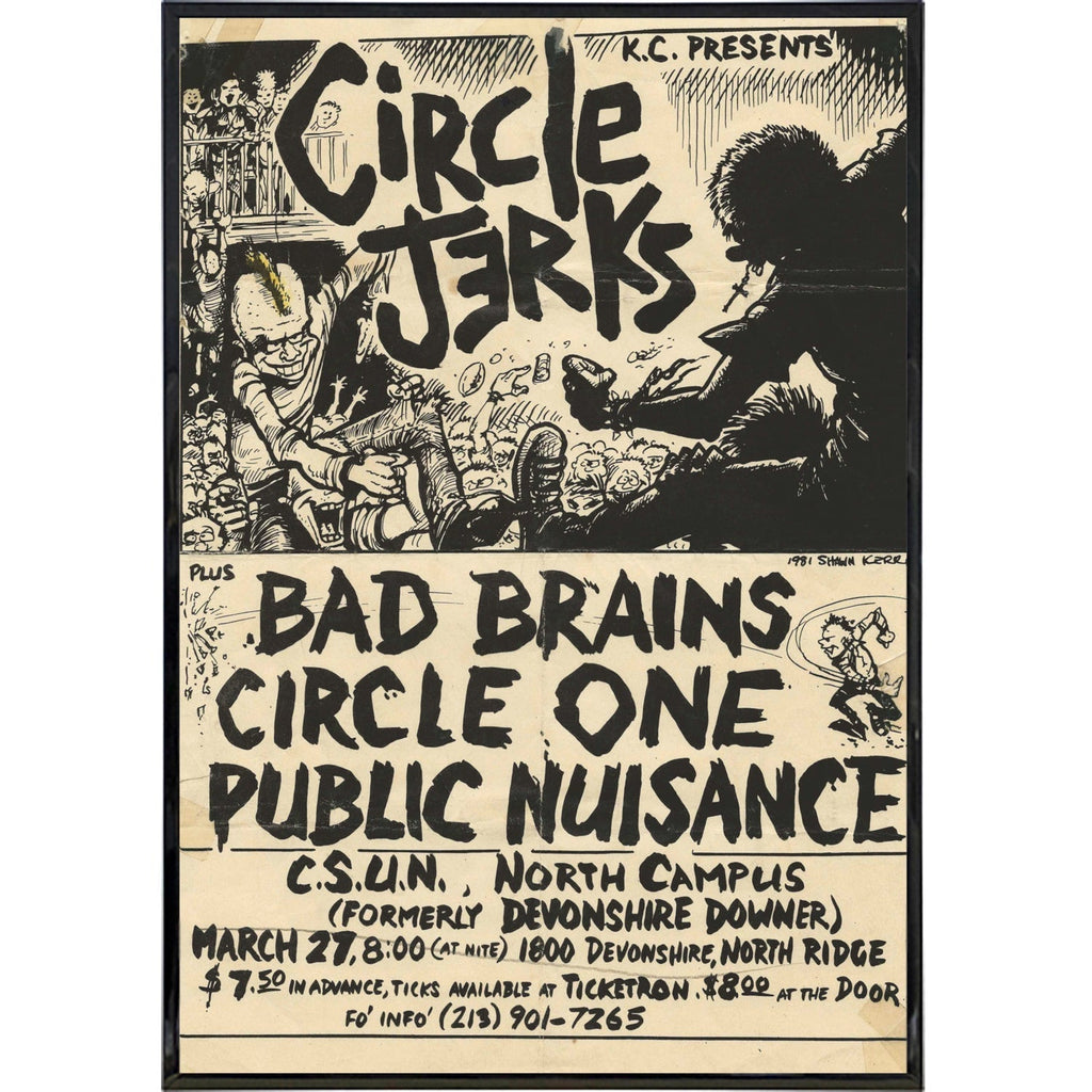 Circle Jerks 1981 Show Vintage Punk Concert Poster Print