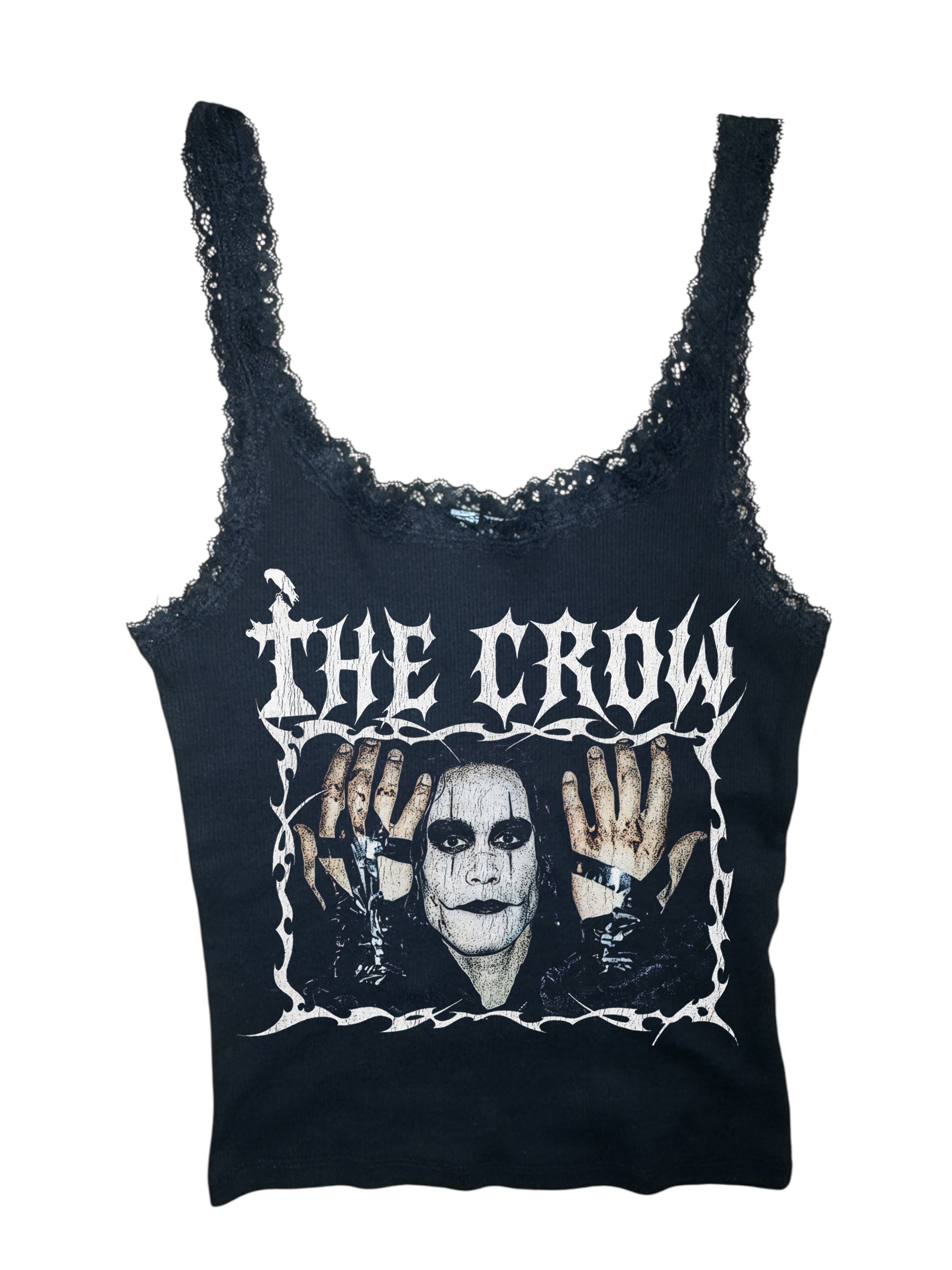 Vera's Eyecandy Real Love Is Forever Ribbed Lace Tank Top
