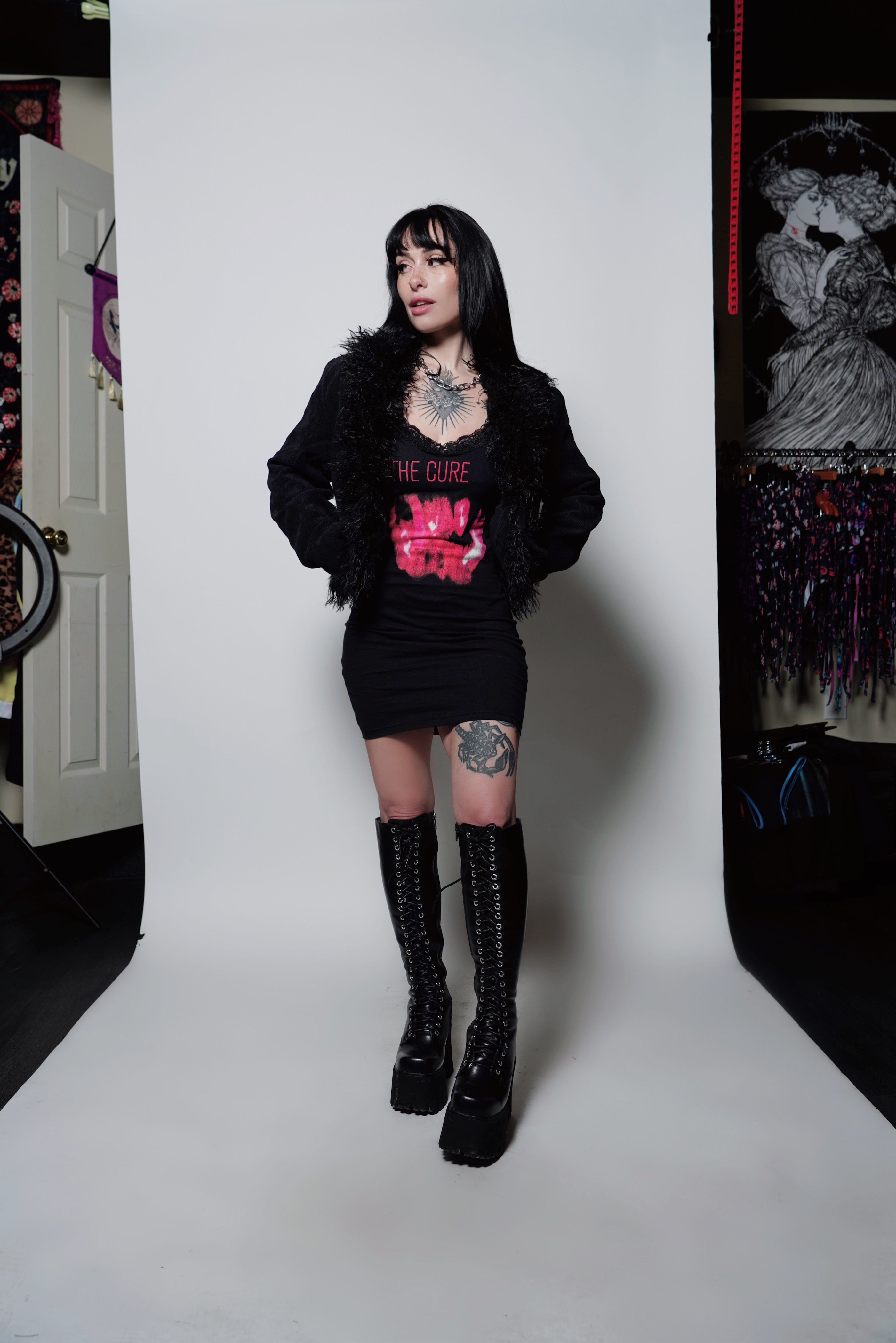 Vera's Eyecandy The Cure Pornography Lace Strap Dress