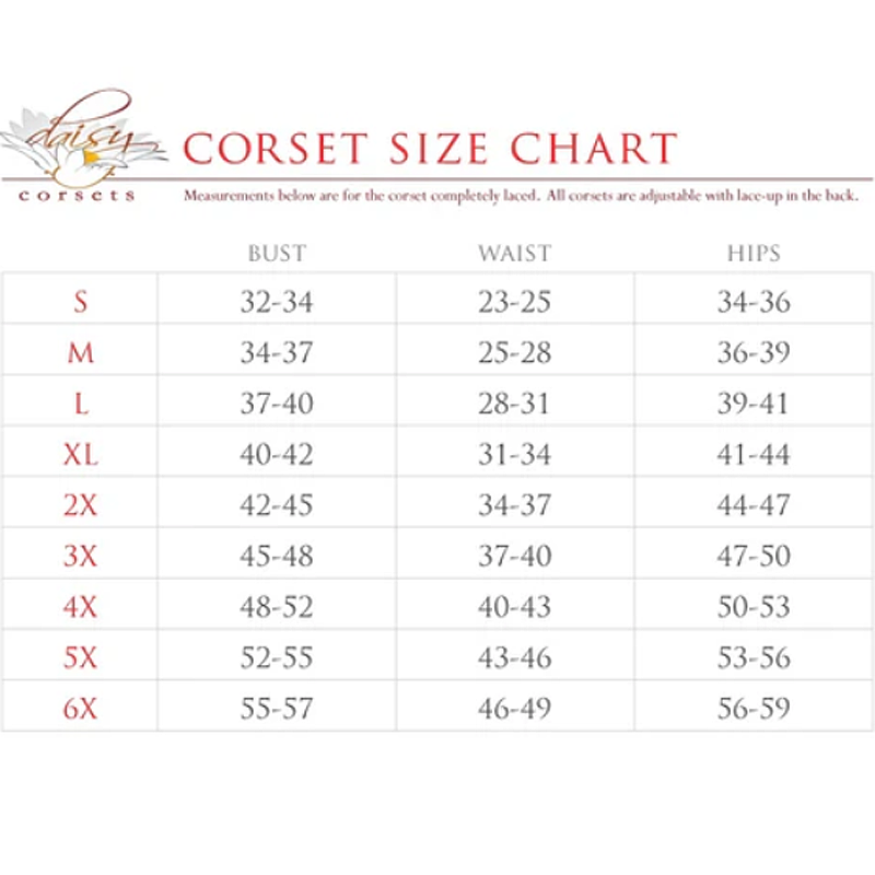 Daisy Corsets Lavish Black & Red Diamond Waist Cincher