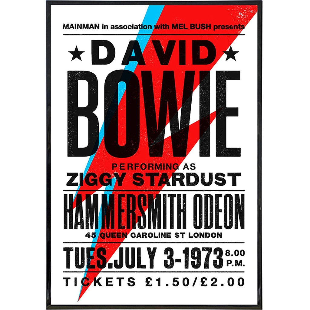 David Bowie 1973 Show Vintage Concert Poster Print
