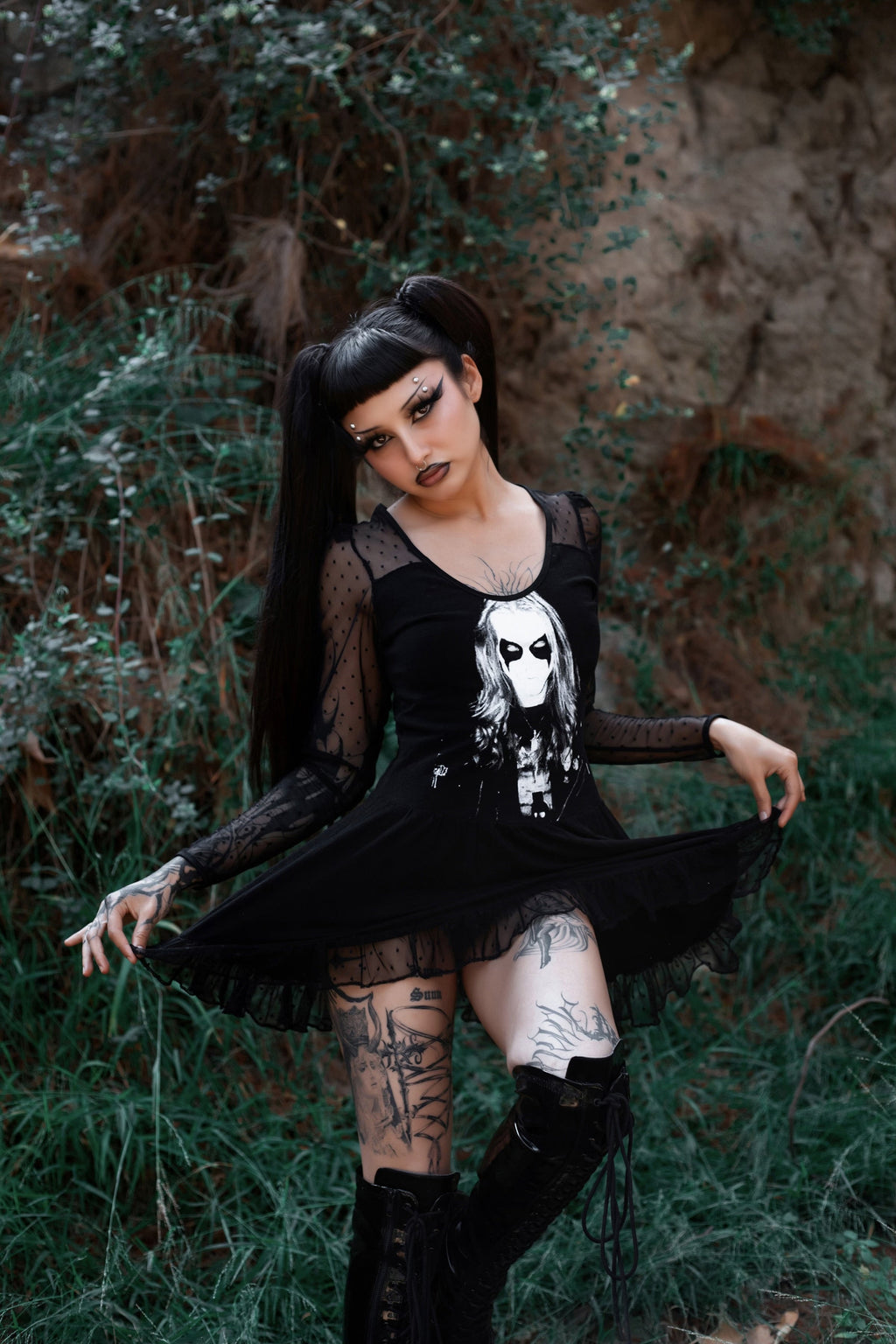 Vera's Eyecandy Dead Ballerina Metal Band Dress