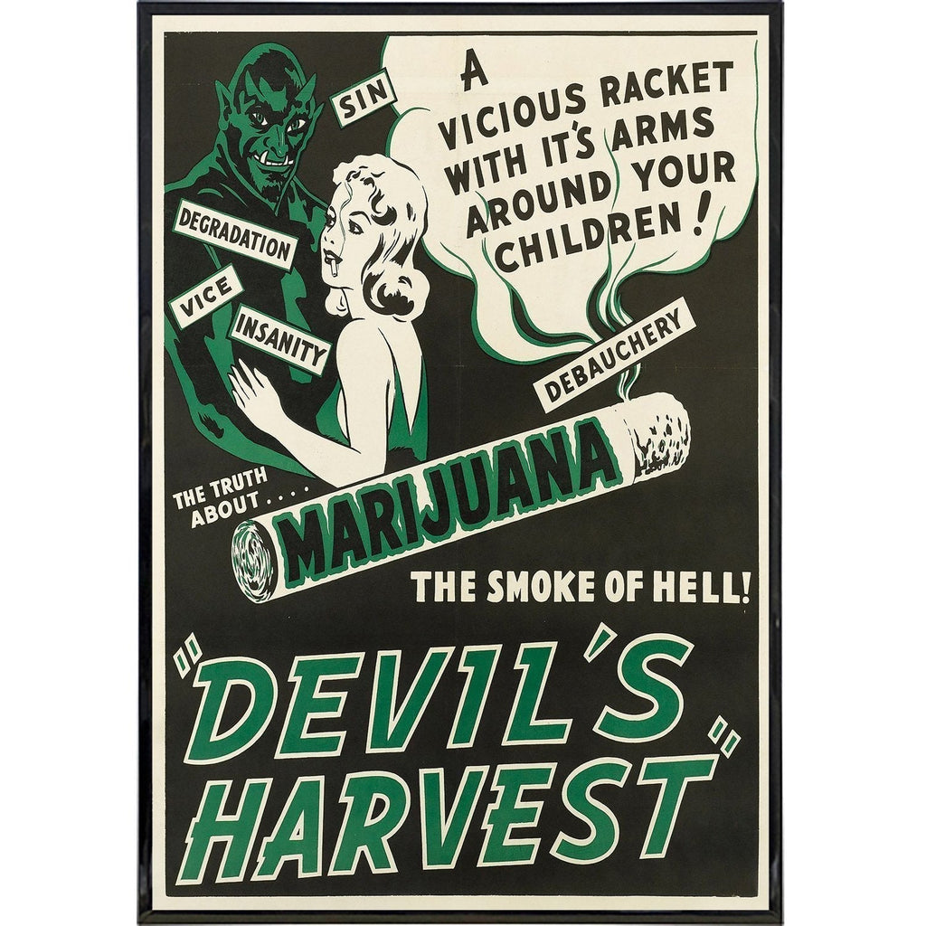 Devil's Harvest Smoke of Hell Vintage Cult Film Print
