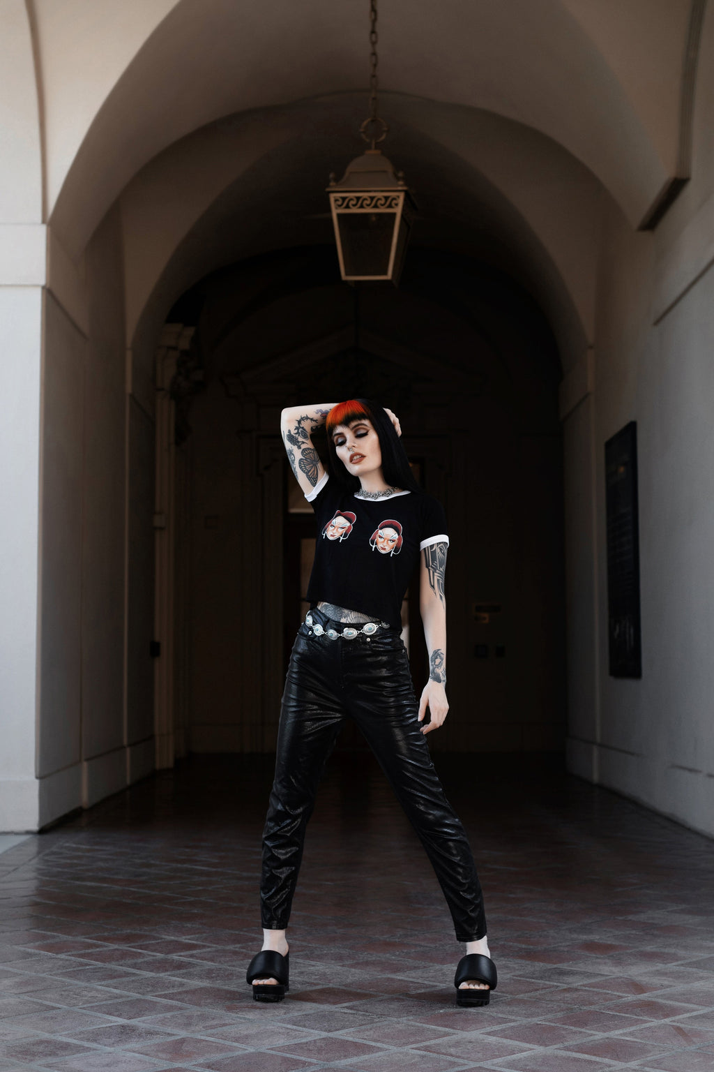 Vera's Eyecandy Divine Boobs Drag Icon Ringer Tee