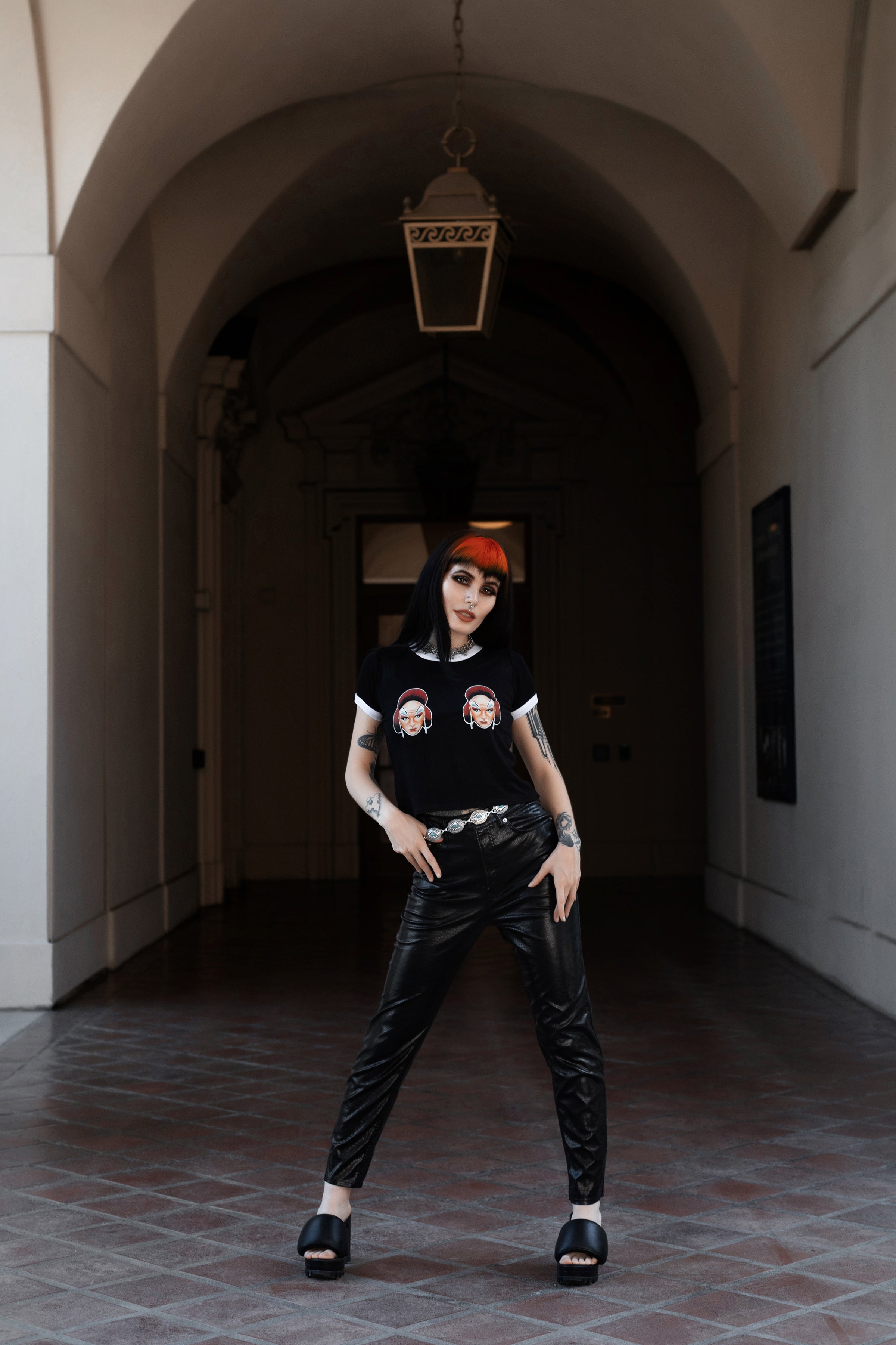 Vera's Eyecandy Divine Boobs Drag Icon Ringer Tee