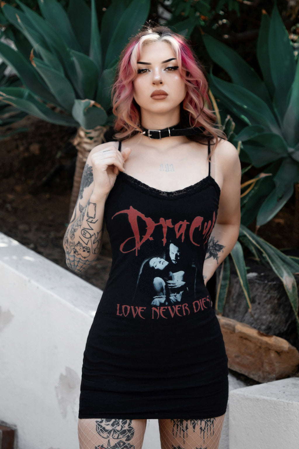 Vera's Eyecandy Dracula Love Never Dies Lace Strap Dress