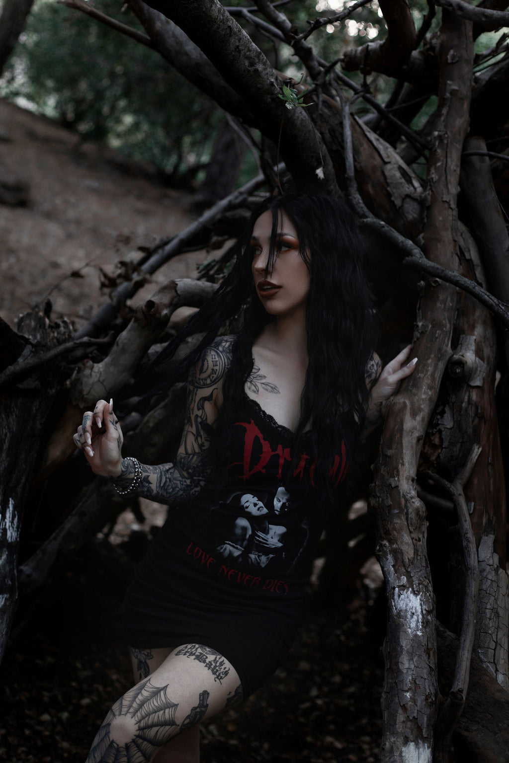 Vera's Eyecandy Dracula Love Never Dies Lace Strap Dress
