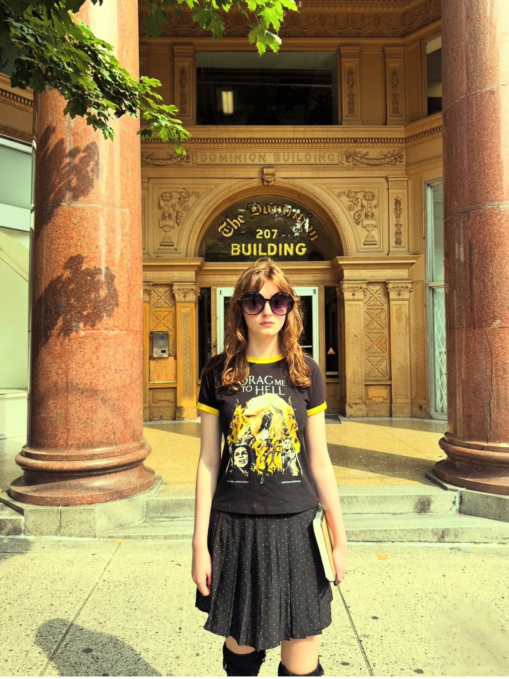 Vera's Eyecandy Drag me to Hell Horror Ringer Tee