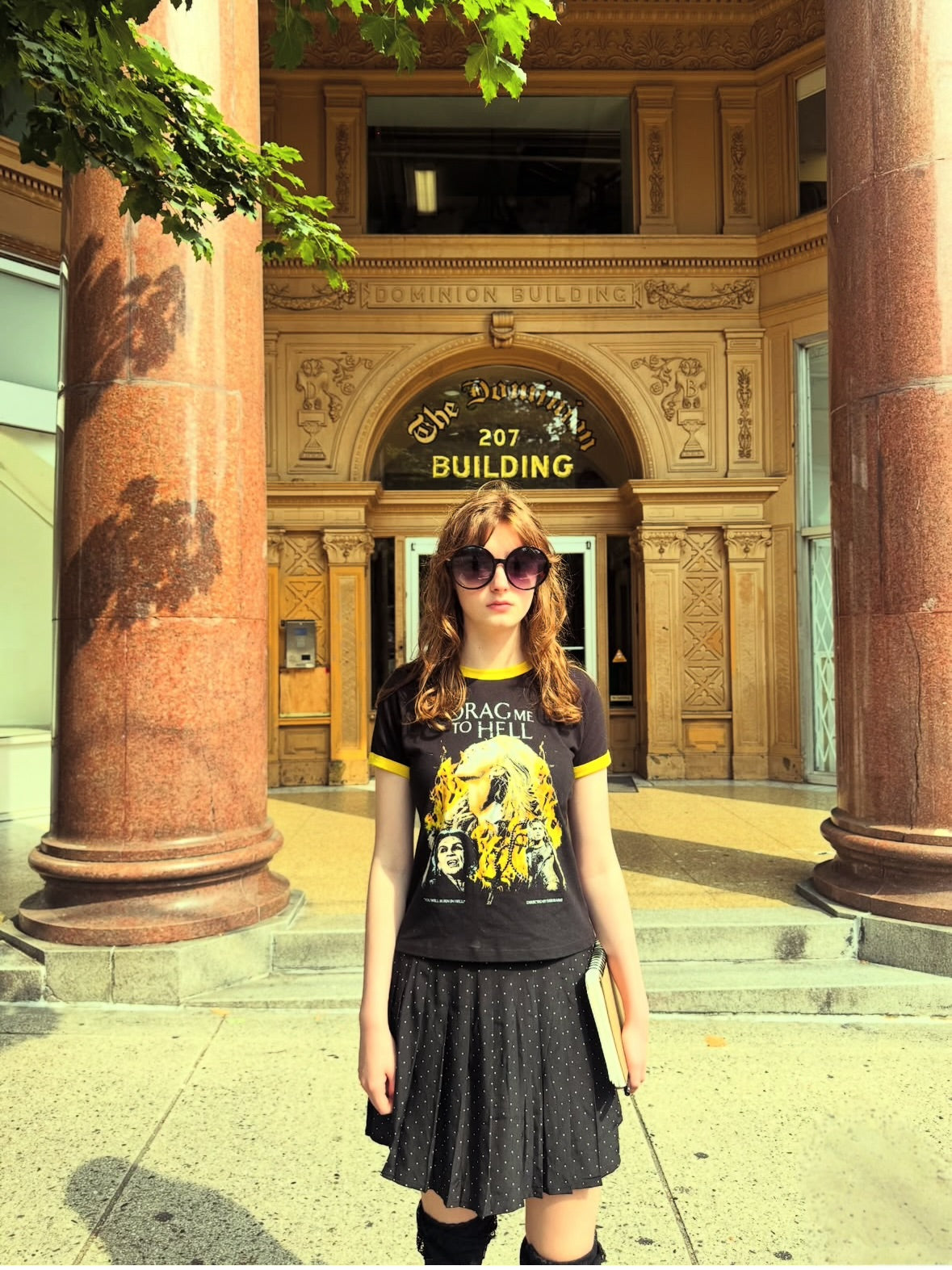 Vera's Eyecandy Drag me to Hell Horror Ringer Tee