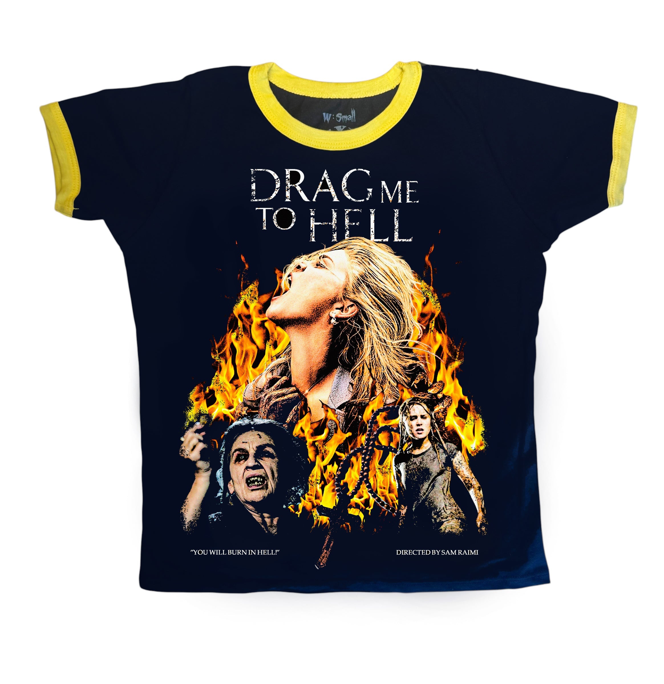 Vera's Eyecandy Drag me to Hell Horror Ringer Tee