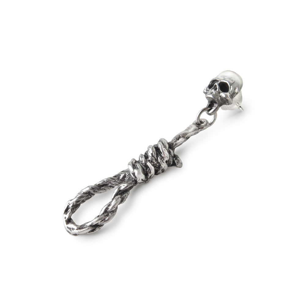 Alchemy Gothic Hang Man's Noose Skull Single Earring E256
