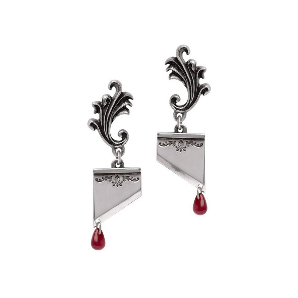 Alchemy Gothic Marie Antoinette Guillotine Earrings E310