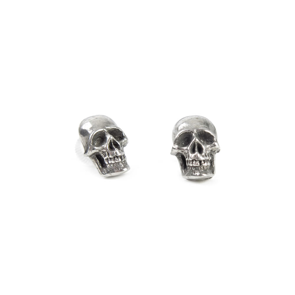 Alchemy Gothic Mortaurium Detailed Skull Earrings E342